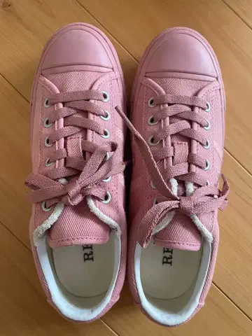 새상품 미사용 REGAL 복각판 핑크 레이스업 스니커즈 23cm