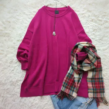 컨디션 최상 스픽 앤 스팬 워셔블 크루넥 미들 게이지 풀오버