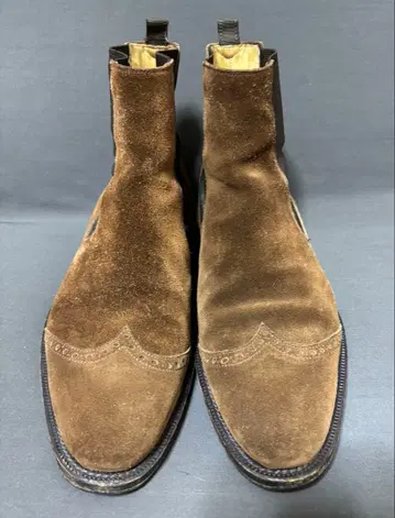 콜한 브라운 스웨이드 사이드 고어 부츠 이탈리아제