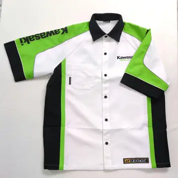 Kawasaki 피케 셔츠 화이트/그린/블랙