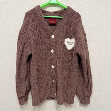 [ Valentine ] 하트 아란 가디건