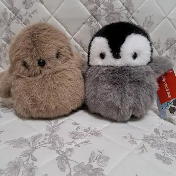 움직이는! 장난꾸러기 봉제 인형 펭귄 히나 2체 세트