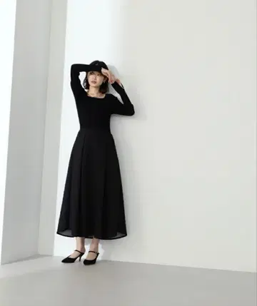 [ 새상품급 ] 내추럴 뷰티 베이직*퍼프 자카드 도킹 원피스