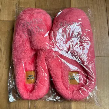 RIP SLYME 핑크 퍼 슬리퍼