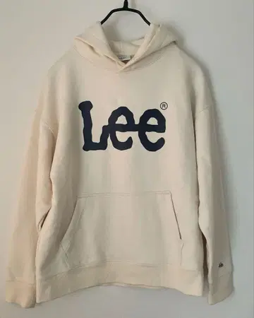 Lee 후드 부착 후드티 크림색