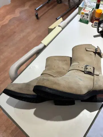 천연 가죽 스웨이드 엔지니어 부츠