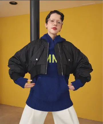 OMMO MA-1 자켓 블랙/블루