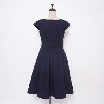 TOCCA 프렌치 슬리브 턱 원피스 반팔 무릎 기장 네이비 2*LD257