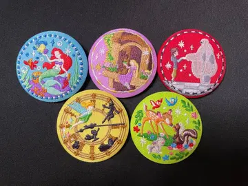 디즈니 자수 캔 배지 5종