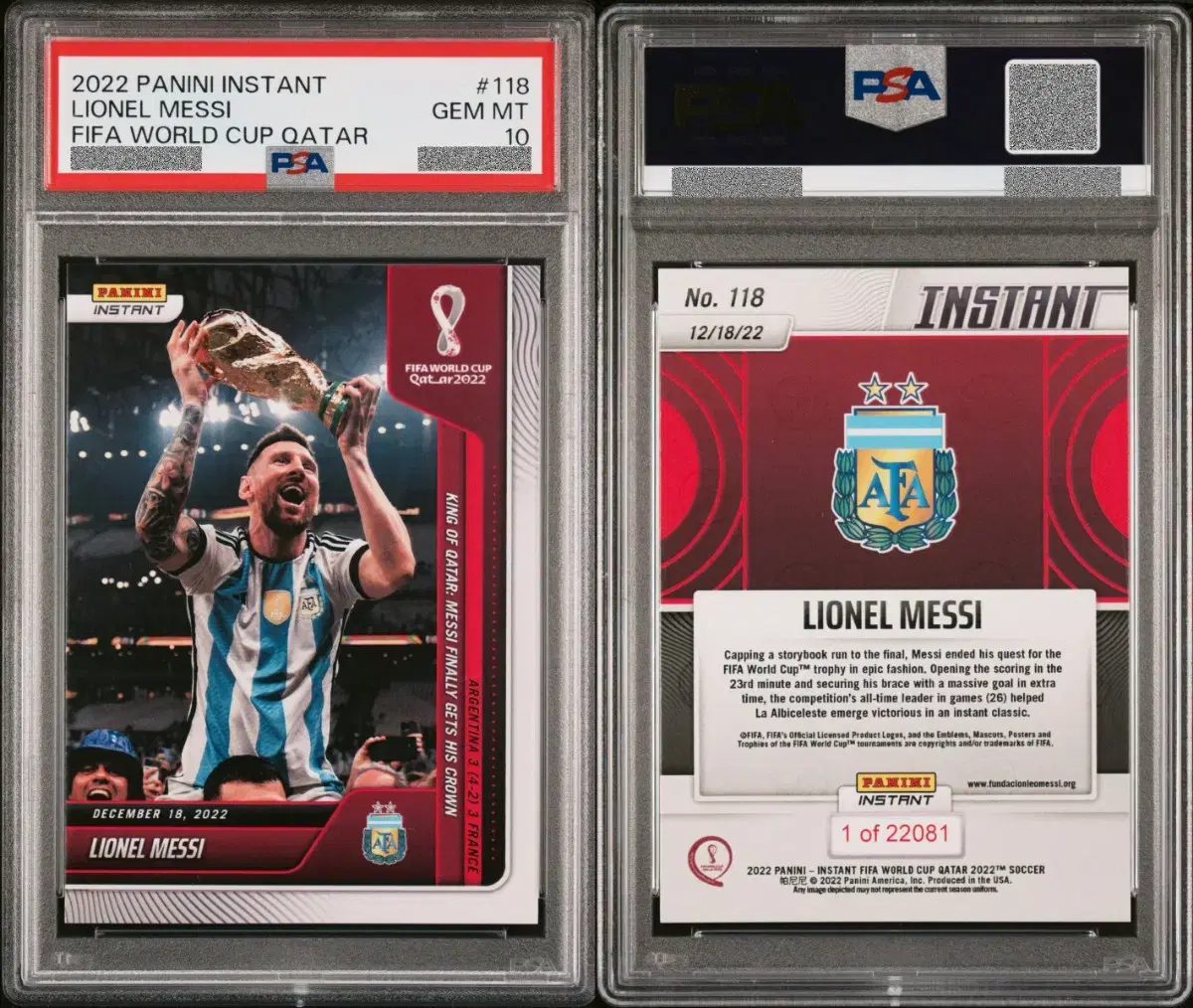 새상품(미사용)] 리오넬 메시 카타르월드컵 PSA10 팝니다. | 브랜드 중고거래 플랫폼, 번개장터