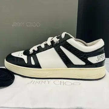 [새상품급] 지미추 하와이 악어 엠보싱 로우컷 스니커즈 26.5 상당