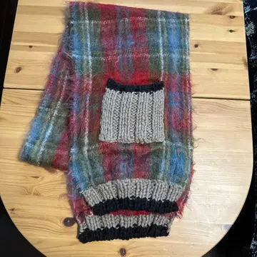 아쉬페프랑스 H.P.France 모헤어 체크 무늬 머플러