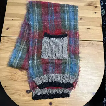 아쉬페프랑스 H.P.France 모헤어 체크 무늬 머플러