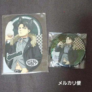 진격의 거인 마루이 리바이 늑대인간 캔뱃지 스티커