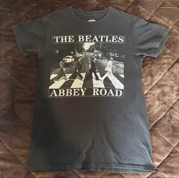 The Beatles 애비 로드 T셔츠 흑먹색 비틀즈 빈티지