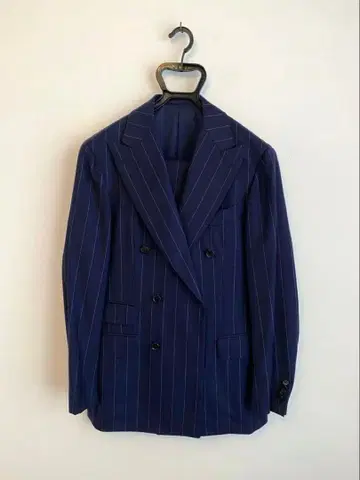 [ 새상품급 ] Brilla 더블 브레스트 수트 네이비 스트라이프 48