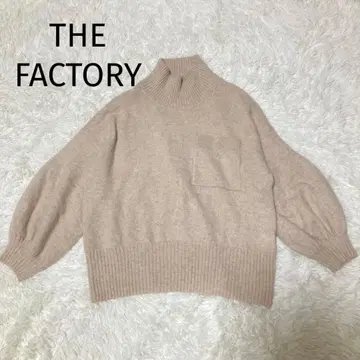 THE FACTORY 캐시미어 100% 하이넥 벌룬 슬리브 니트
