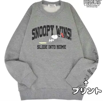 스누피 트레이닝복 맨투맨 속기모 남성용 L 소매 프린트 G