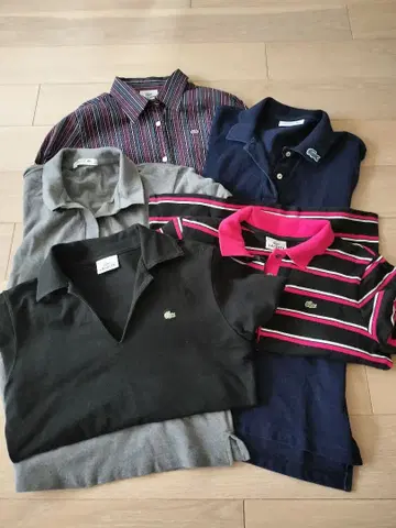 LACOSTE 5개 세트 반팔 피케 셔츠 긴팔 셔츠