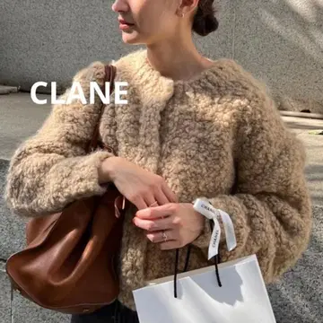 CLANE 테디 베어 핸드 니트 탑스