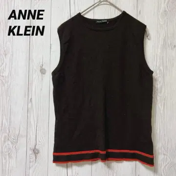 [ 언클라인 ] 캐시미어 혼방 린넨 혼방 다크 브라운 베스트 스웨터