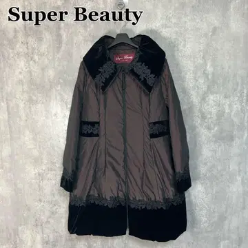 Super Beauty 벨로아 자수 다운 코트 42