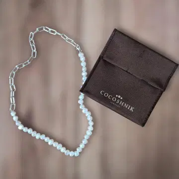 COCOSHNIK 펄 x 실버 목걸이 조정 가능