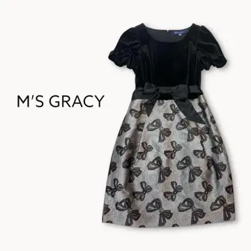 엠즈 그레이시 도킹 원피스 벨로아 리본 벨트 38 블랙