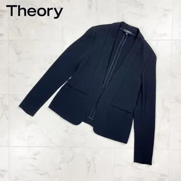 새상품급 띠어리 노카라 자켓 긴팔 스트레치 블랙 0*HD580