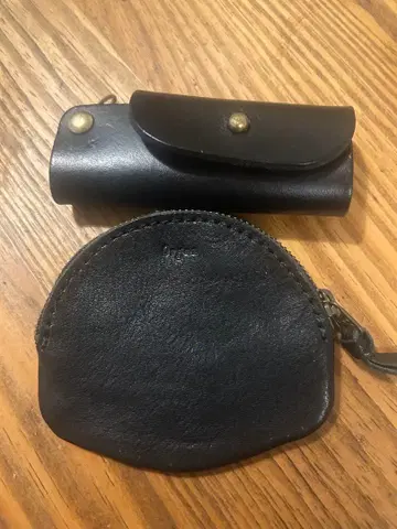 HERZ organ 키케이스 지퍼 파우치 S 2개 세트 블랙