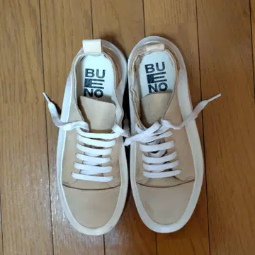 [컨디션 최상] BUENO 부에노 베이지 천연 가죽 스니커즈 1회 사용만