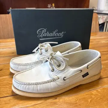 Paraboot 화이트 모카신 마린