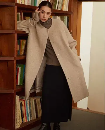 PLST 플라스테 야크 블렌드 코트 베이지 L