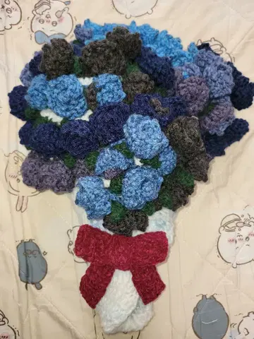 꽃다발 담요 [ 장미 모티브 ]