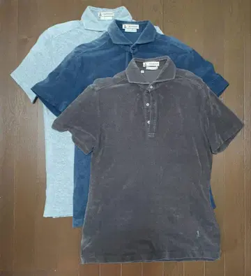 GUY ROVER 피케 셔츠 3개 세트 그레이 네이비 브라운