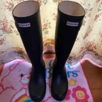 고품질 HUNTER 블랙 장화 블랙 레인 슈즈 버클 포함