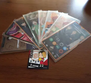 하이큐 스마트폰 라이크 카드 8장과 씰 1장