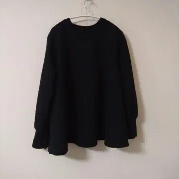 jacquard tent pullover black