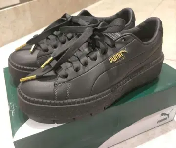 푸마 프리미엄 통굽 가죽 스니커즈 여성용 23