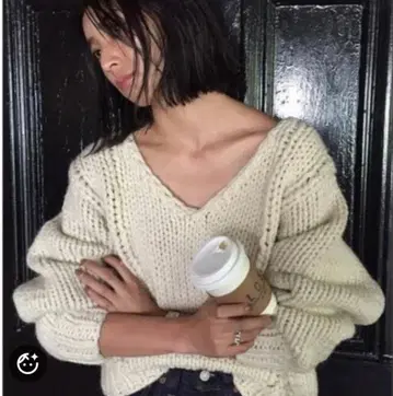 TODAYFUL V넥 핸드 니트