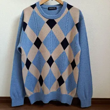 CONTIR 다이아몬드 패턴 무늬 스웨터