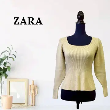 zG821 [ S ] ZARA 페플럼 긴팔 상의 리브 니트