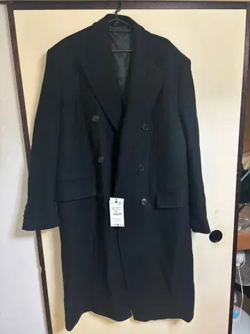 ZARA 블랙 더블 브레스트 체스터 코트 M 사이즈