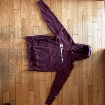 Champion 버건디 후드 부착 후드티