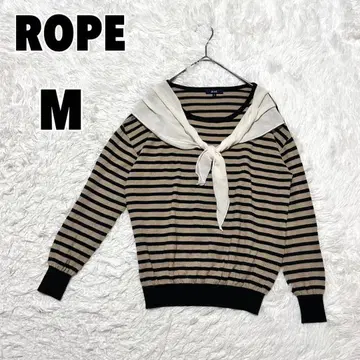 ROPE 로페 (M) 스카프 보더 니트 울 혼방