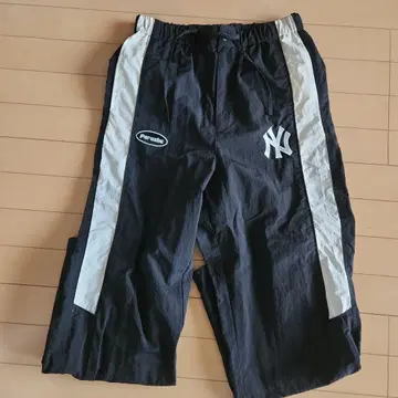 Parushu NY 로고 사이드 스트라이프 팬츠