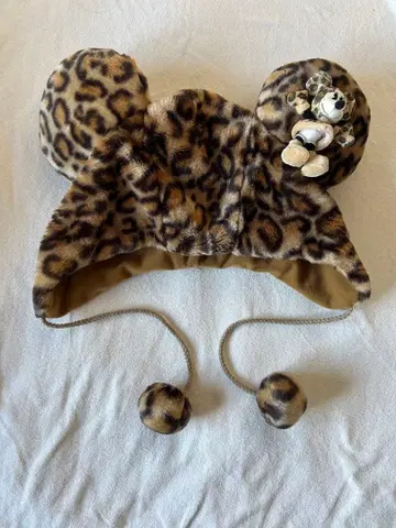 레오파드 무늬 미키 햇 (봉제 인형 포함)