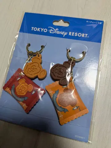 도쿄 디즈니 리조트 키체인 미키마우스 와플 쿠키