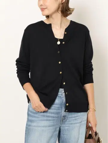 미사용급 MUSEDeuxiemeClasse 크루넥 가디건 골드 버튼