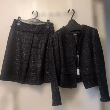 블랙 트위드 셋업